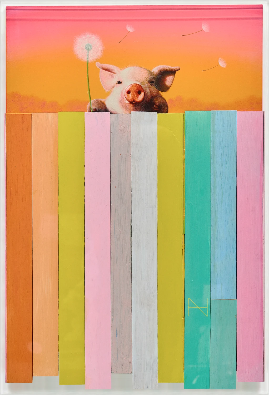 Olivia over the Wood Fence