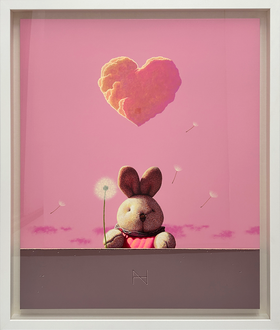 Rabbit over the Wall (Pink)