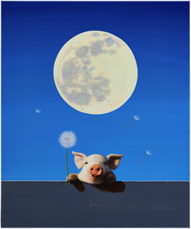 Olivia over the Wall (Full Moon)