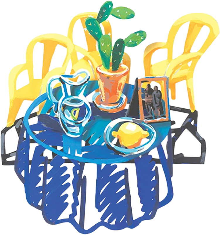 Table with cactus (2 Layers)