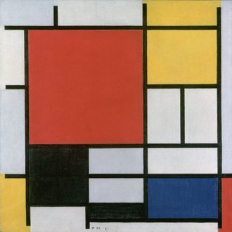 Composition En Rouge, Jaune, Bleu