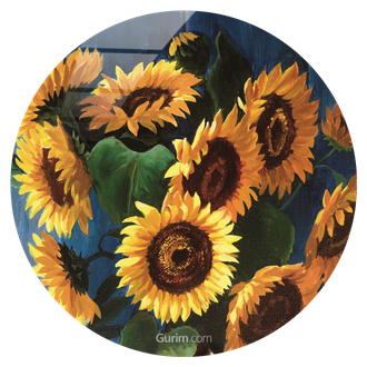 Aged Wood Aad Sunflowers