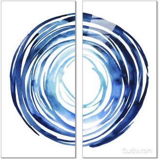 Blue Vortex 추상화 세트